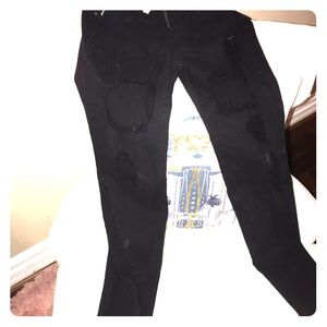 Black ripped jeans